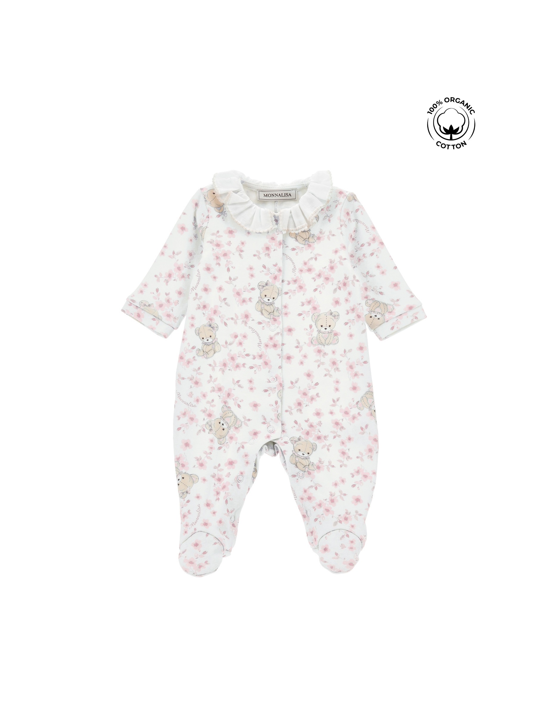 Tutina, neonata, con fiorellini.