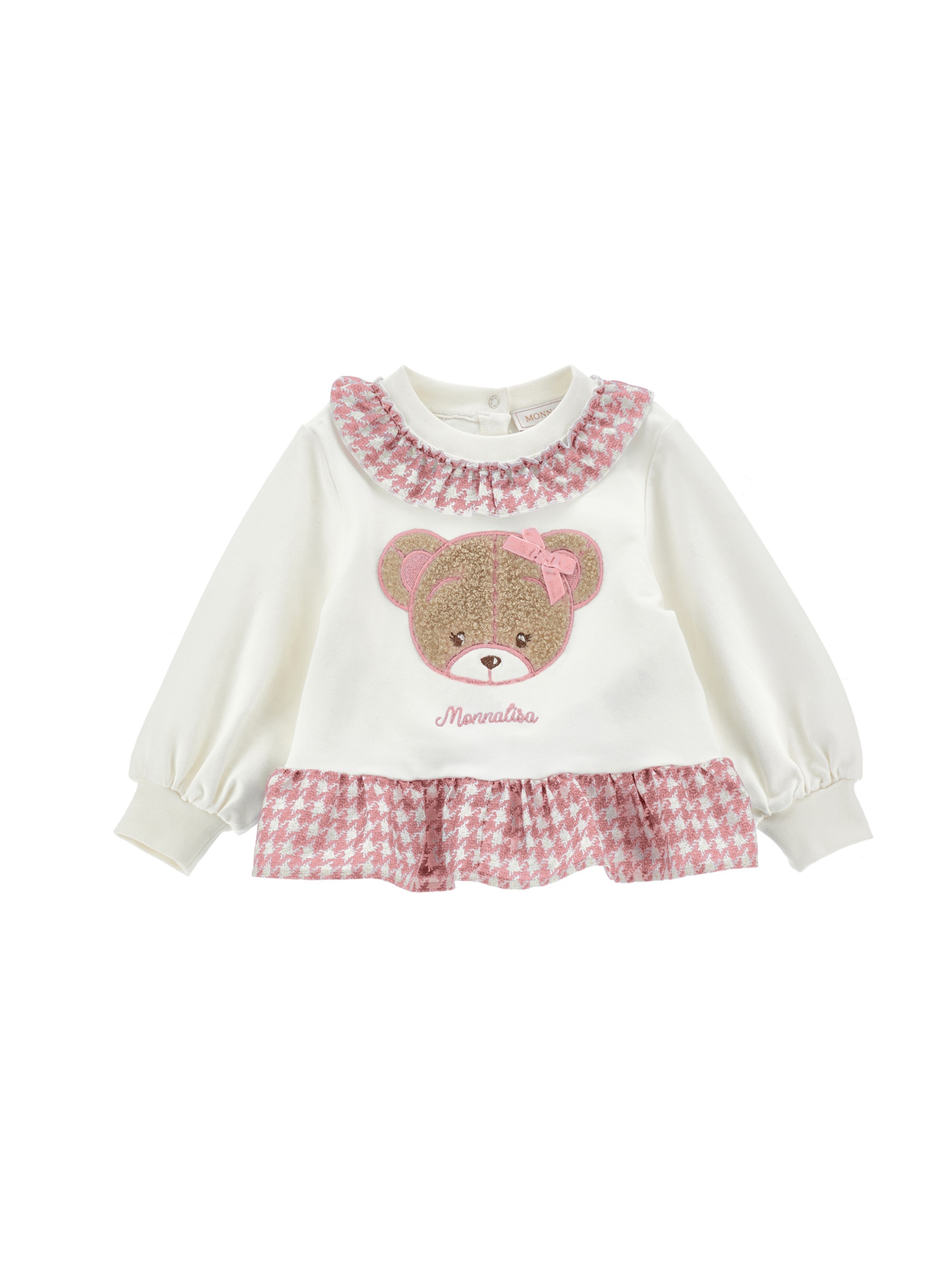 Felpa, bambina, in stretch garzata.