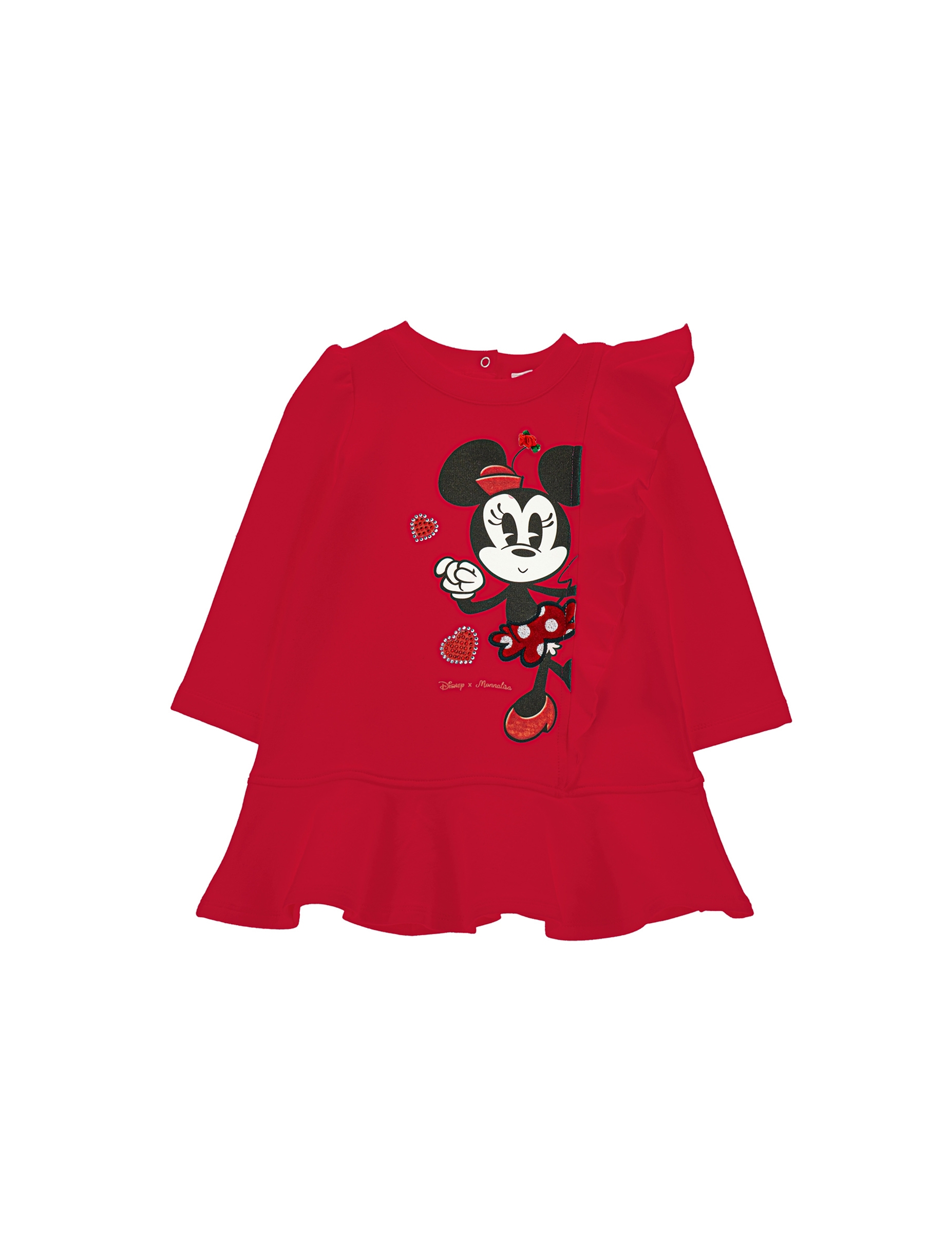 Abito, bambina, in felpa stretch garzata.