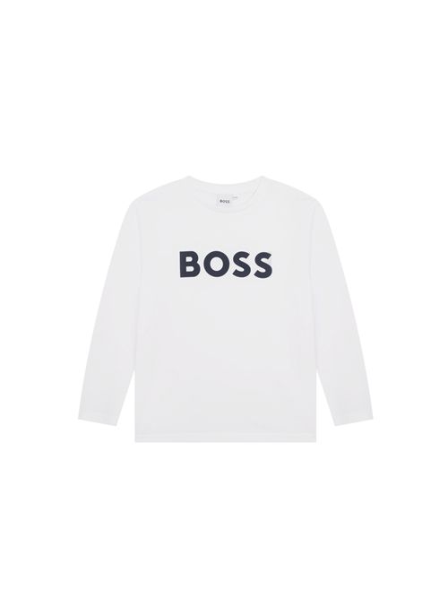 T-shirt, bambino, logata. BOSS | J25P2510P