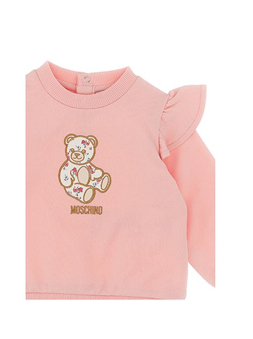 Felpa, bambina, logata. MOSCHINO | MDF032LCA6050209