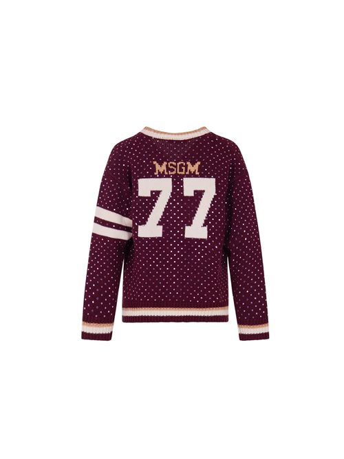 Cardigan, bambina, logato. MSGM | F5MSJGCA081MS051