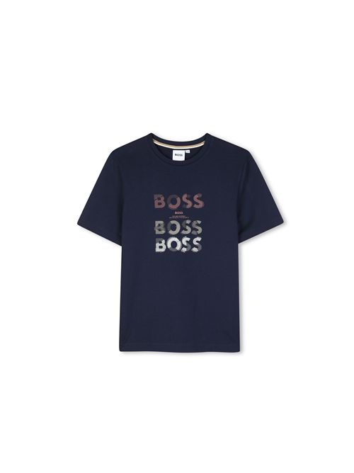 T-shirt, bambino, logata. BOSS | J53410849