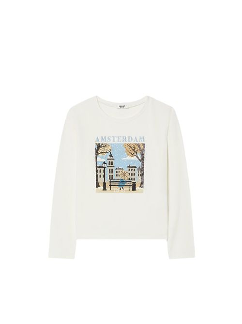 T-shirt, bambina, logata. LIU.JO | GF6127JS003N9670