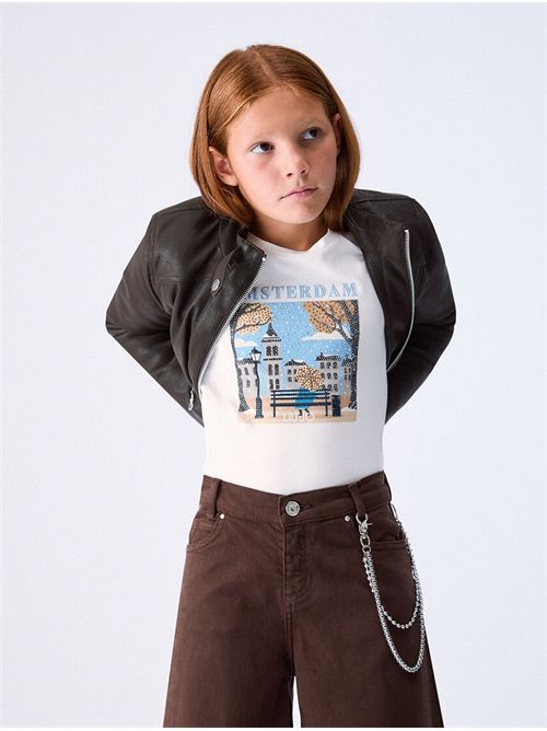 T-shirt, bambina, logata. LIU.JO | GF6127JS003N9670