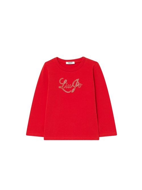 T-shirt, bambina, logata. LIU.JO | KF6033JS003X0402