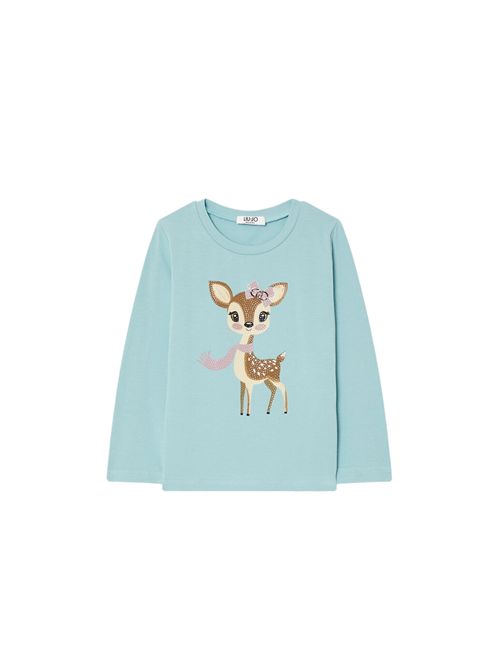 T-shirt, bambina, logata. LIU.JO | KF6035JS003L9135