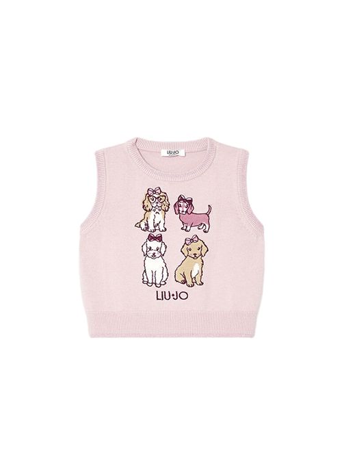 Gilet, bambina, logato. LIU.JO | KF6058MA07EL9396