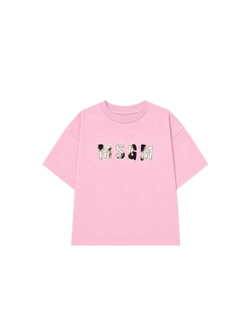 T-shirt, bambina, logata. MSGM | F6MSJGTH067MS090