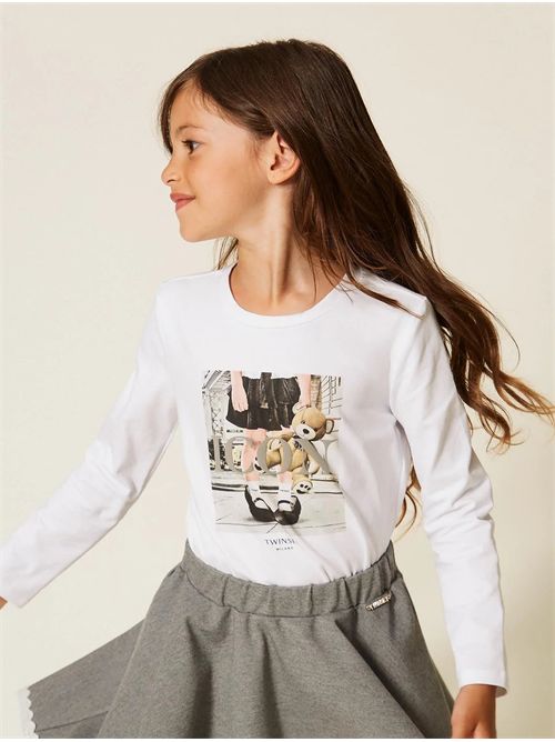 T-shirt, bambina, logata. TWINSET | 262GB215013905