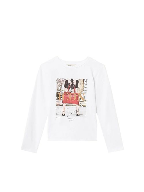 T-shirt, bambina, logata. TWINSET | 262GJ229013900