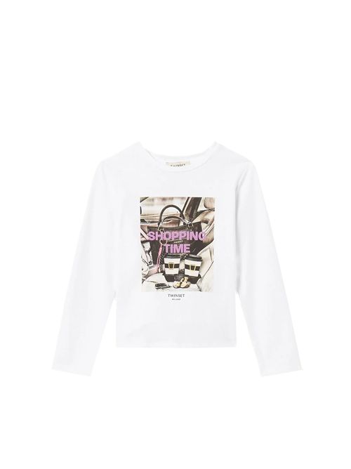 T-shirt, bambina, logata. TWINSET | 262GJ229013901