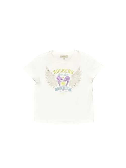 T-shirt, bambina, logata. TWINSET | 251GJ248200808