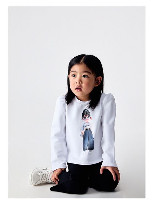 Felpa, bambina, logata. LIU.JO | KA6090FS090L9040