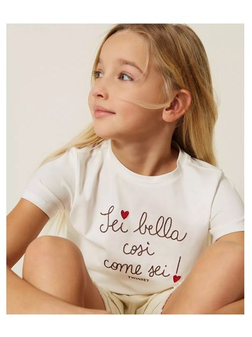 T-shirt, bambina, logata. TWINSET | 261GJ225113378